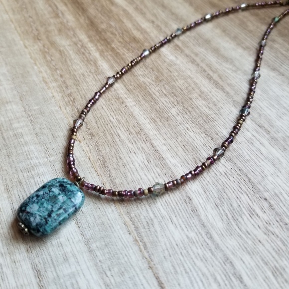 Jewelry - Green Jasper Beaded Necklace